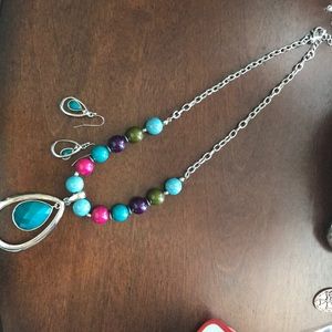 Necklace and earrings
